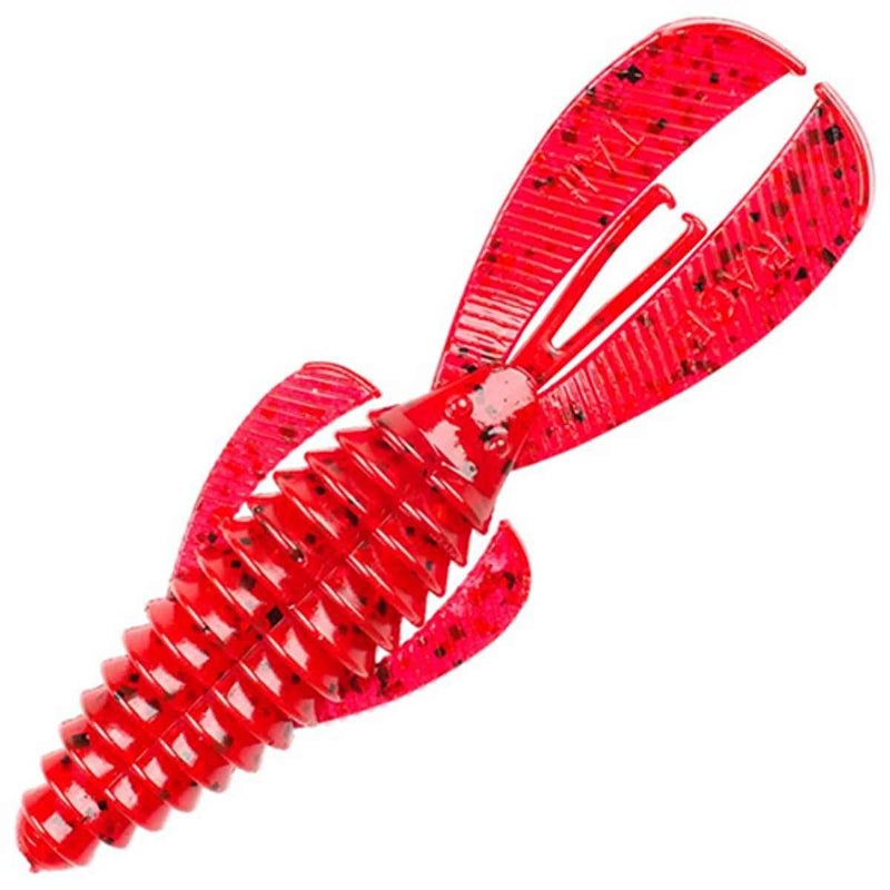Strike King Rage Bug Fishing Lure, Soft Plastic Craw, Delta Red, 4-Inches, 7-Pack - Image 2